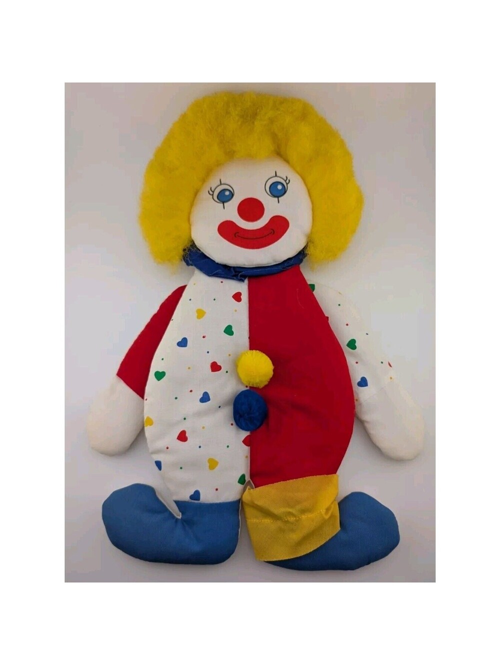Vintage Clown Nursery Wall Hanging Cloth Kids Room 14" 80s